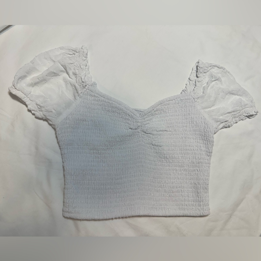 Hollister Cream Textured Top